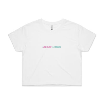 Abundant & Blessed Affirmation Crop Top Thumbnail