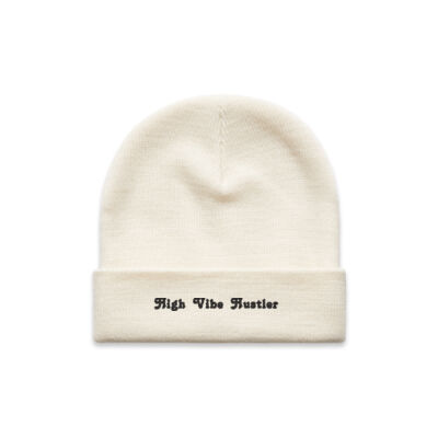 High Vibe Hustler Black Embroidery Beanie Thumbnail